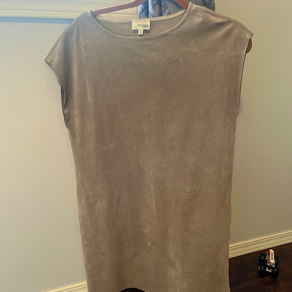 Aritzia Wilfred Faux Suede Dress with Pockets